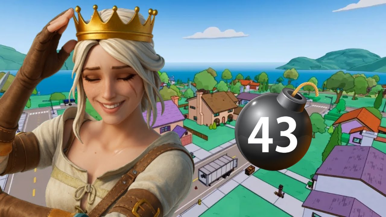 Queen of Solo vs Squads | The Simpsons Fortnite Squads Zero Build Gameplay