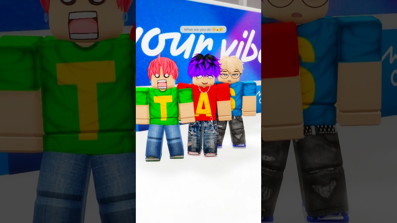 the boys tried to copy our dance group🥱🙄#robloxshorts #roblox