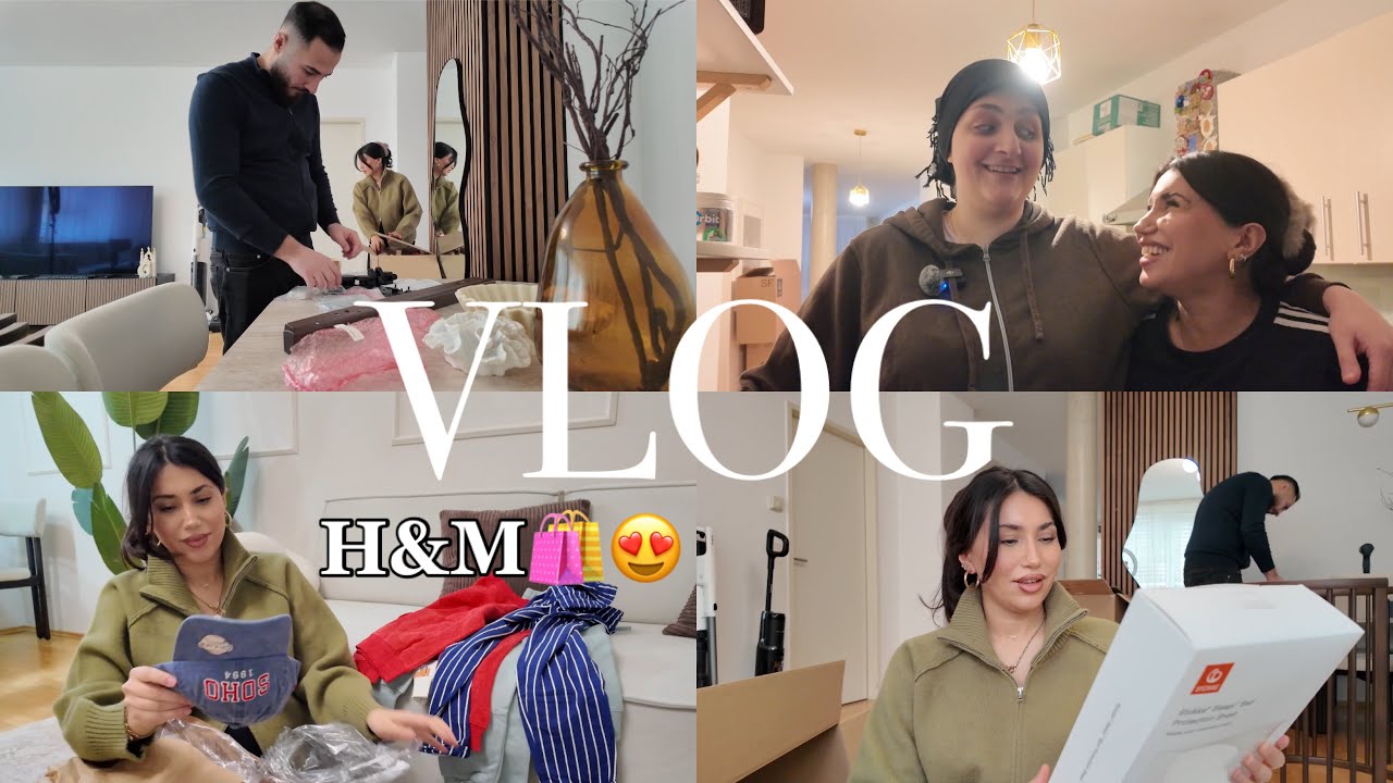 BEBEK YATAĞINI KURUYORUZ😍DEV KARGO🤞🏼H&M ALIŞVERİŞİM🛍️BACIM GELDİ😍 - GÜNLÜK VLOG