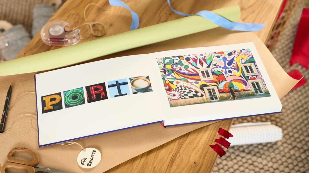 CEWE FOTOBUCH Porto mit Schriften gestalten