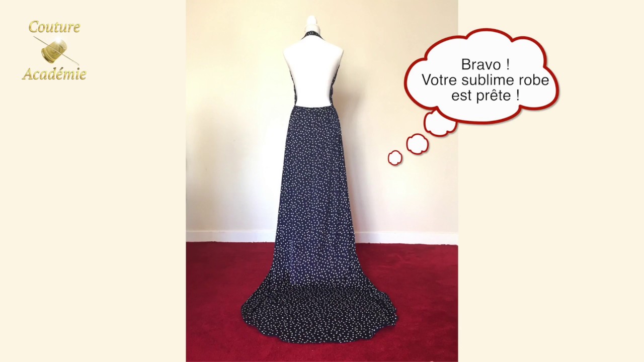 Coudre une robe de soirée, dos-nus, avec traîne pour moins de 10€! 👗💋 Partie 2/2.
