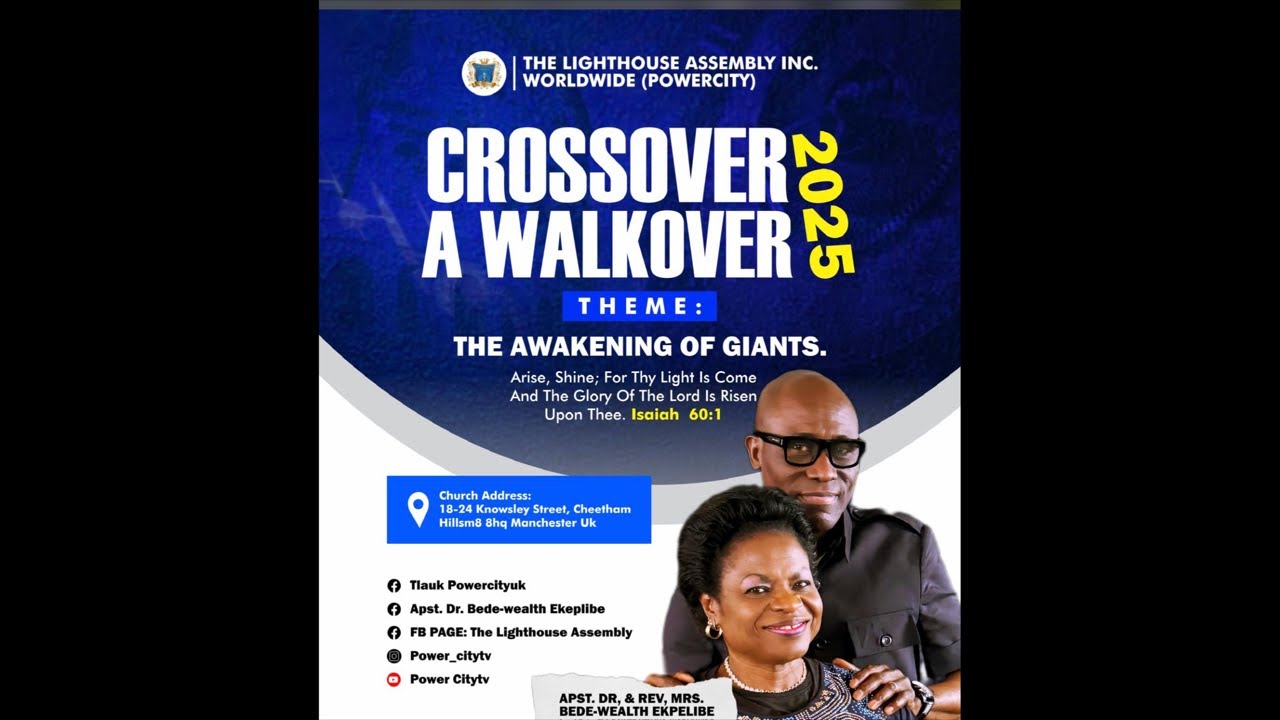 APOSTLE DR. BEDE-WEALTH: Live - Crossover Service 2025: A Walkover - Our Year of Koinonia (TLA INC)