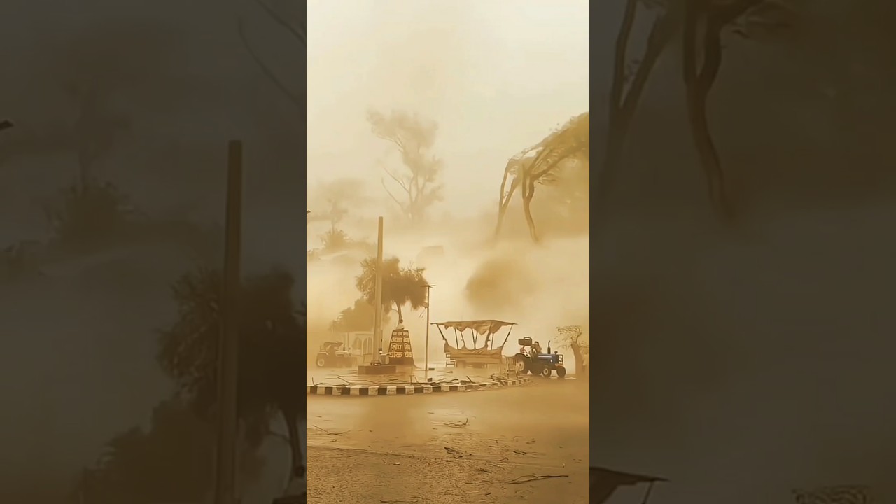 Everything destroyed in seconds!🌪️Stay safe out there!🌍 #Shorts ​#Shorts #Storm #DustStorm #Trending