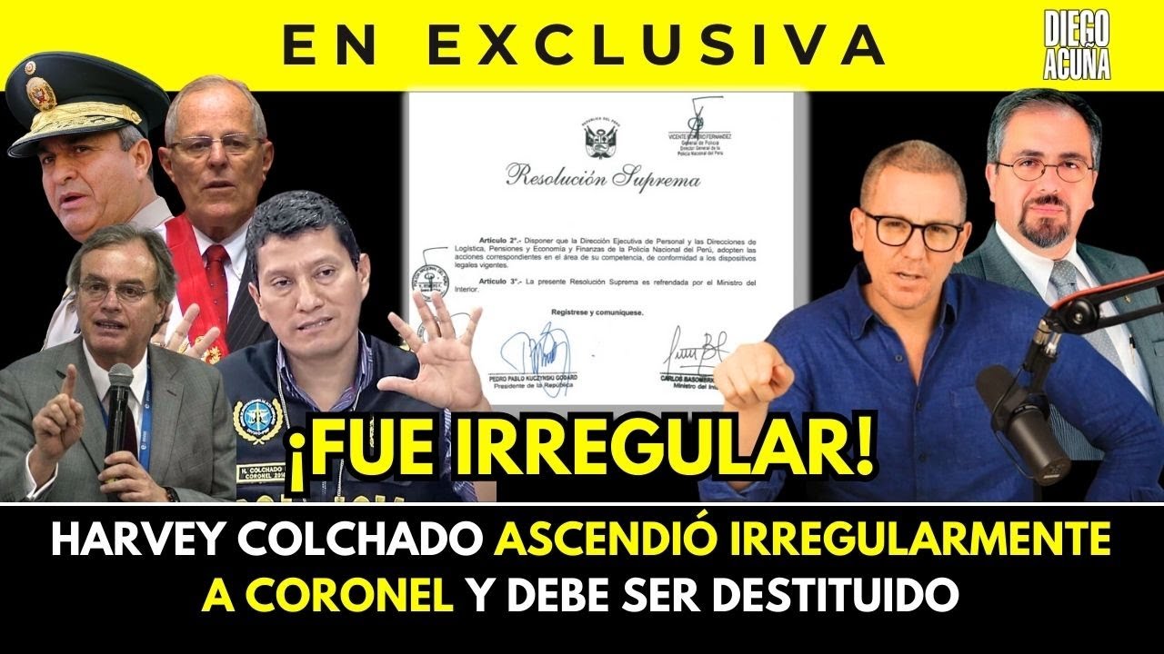 ¡EN EXCLUSIVA! 🔴 HARVEY COLCHADO ascendió irregularmente a coronel | ¿Será destituido?