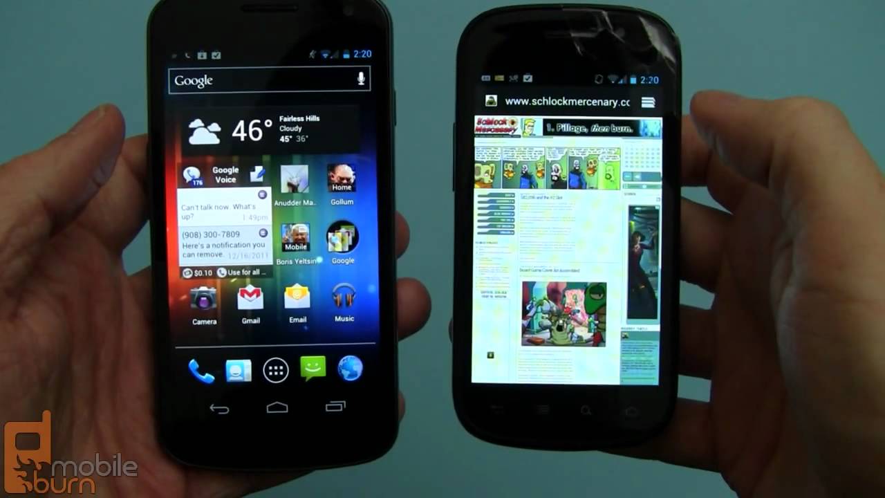Google Nexus S running Android 4.0.3 Ice Cream Sandwich