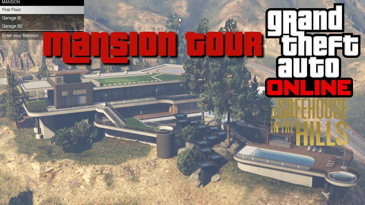 GTA Online: Richman Mansion Complete Tour (A Safehouse in the Hills)