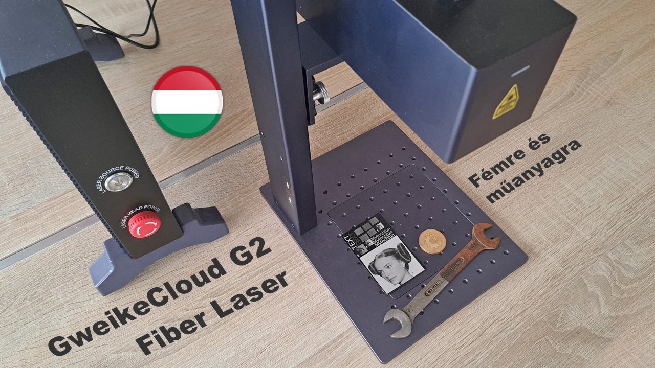 Fém és műanyag gravírozásra nagyon jó: GweikeCloud G2 20W-os fiber lézer