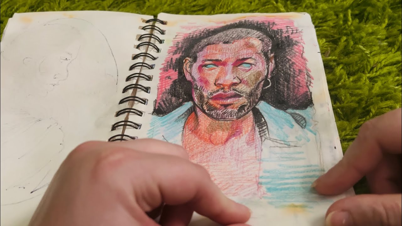 Sketchbook Tour ASMR - Water-damaged Travel Sketchbook