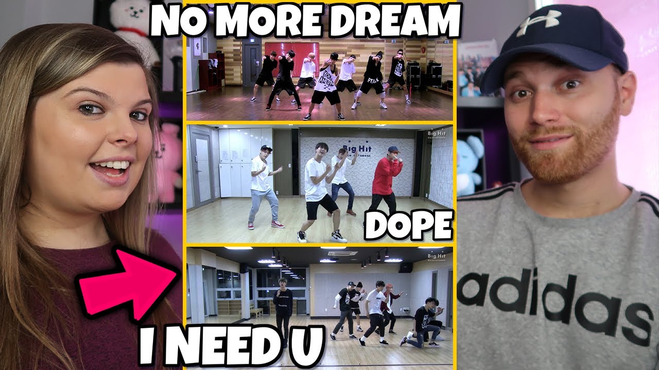 BTS (방탄소년단)DOPE  '쩔어' No More Dream & I NEED U Dance Practice [CHOREOGRAPHY] COUPLES BINGE REACTION