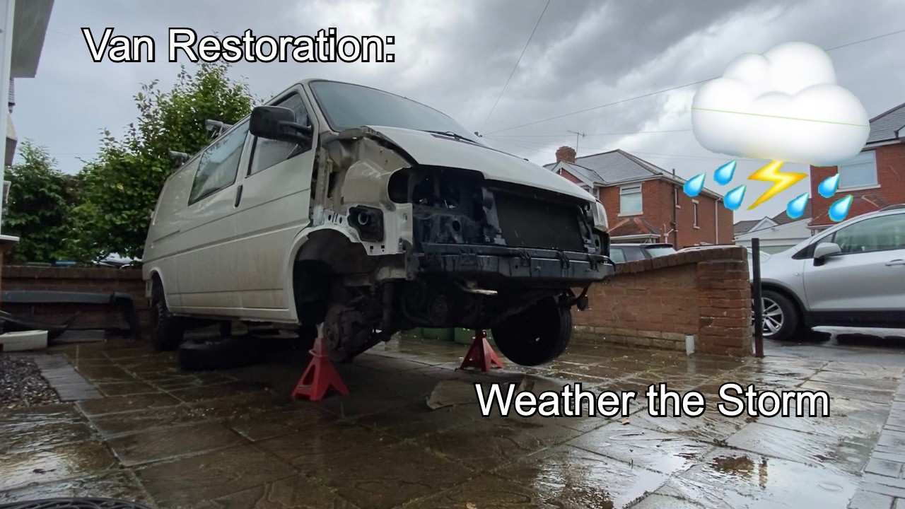 Van Restoration:Welding Rear Arch & Unexpected Rainy Days Ahead