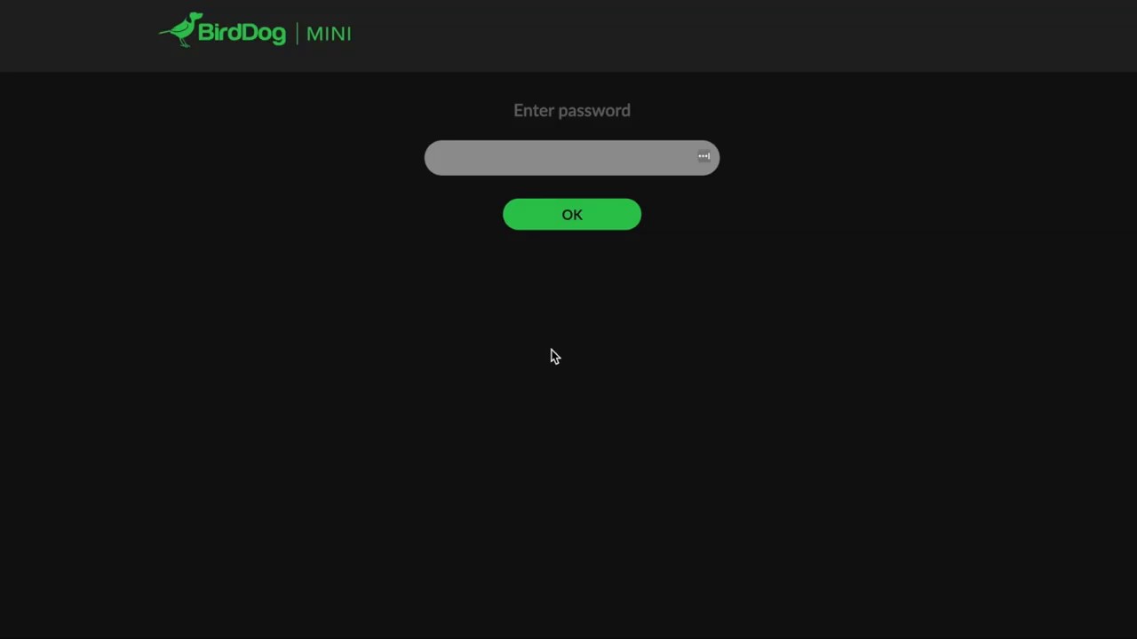 Базовая настройка BirdDog
