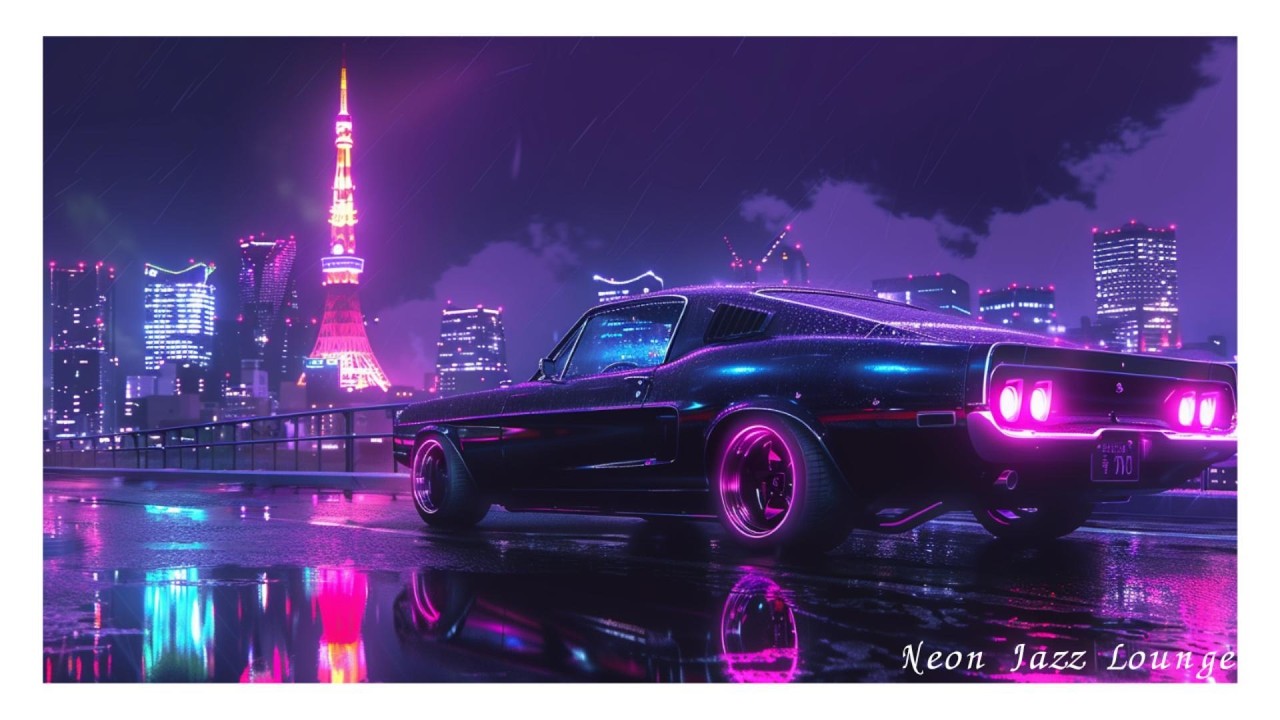 Tokyo Skyline Jazz House Mix | Midnight Rain Focus | for Deep Work