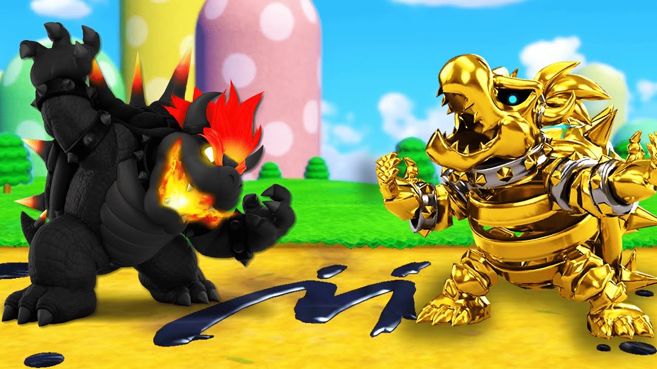 Bowser's Fury - Fury Bowser vs Golden Dry Bowser #01 4K60FPS