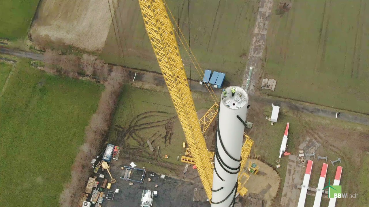 Bürgerwind in Gronau-Epe: Montage der Gondel