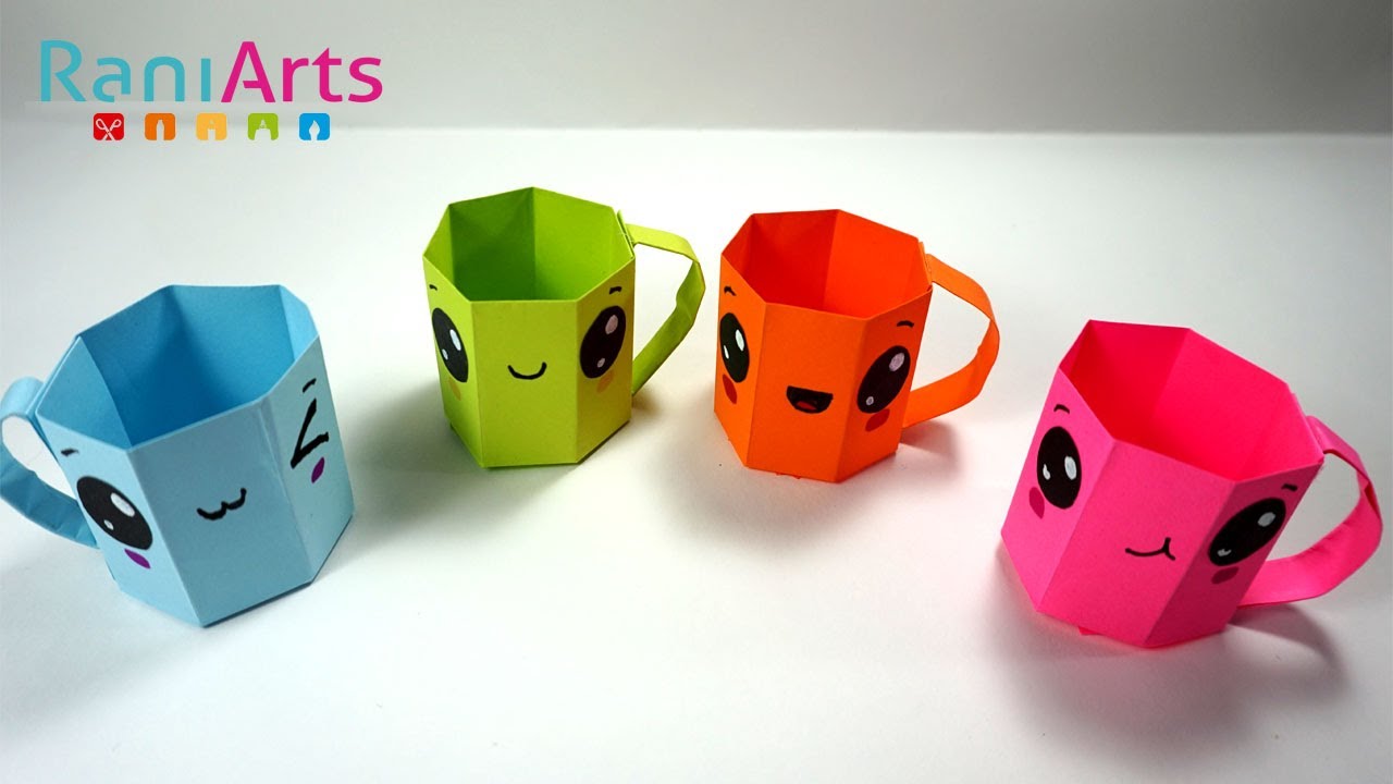 HAZ TAZAS DE PAPEL - DIY - FÁCIL (paso a paso)