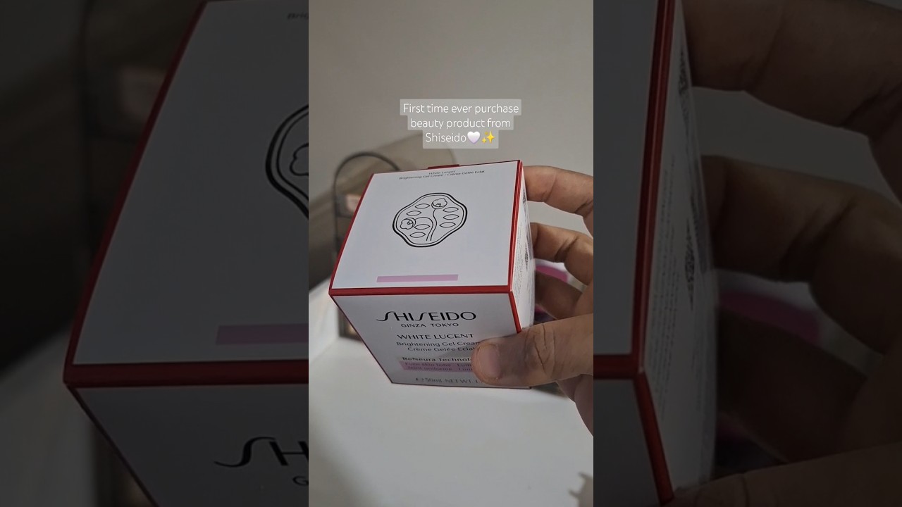 ASMR Unboxing Skincare ~#Shiseido White Lucent Brightening Gel Cream #beauty #shorts #skincare #asmr