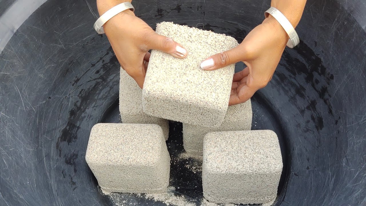 |ASMR| Soft dusty grainy sand cement dry+water💦 crumbling |sleepaid| |satisfying video|