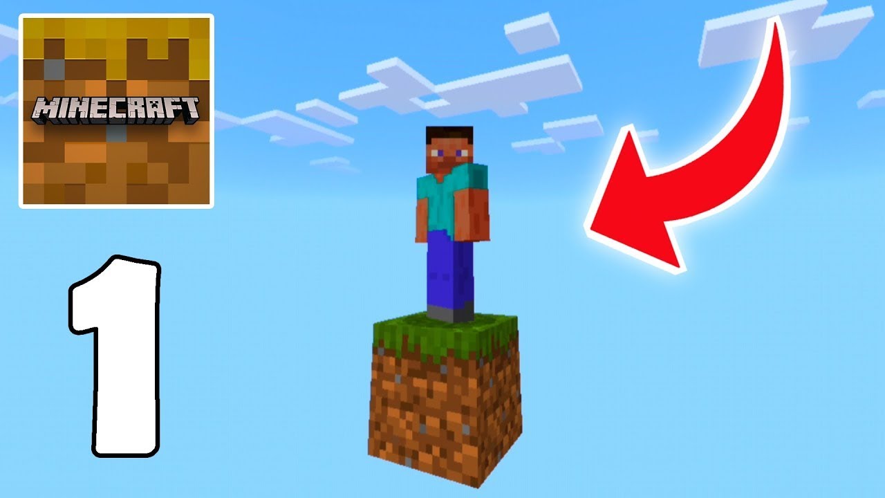 Minecraft Trial - SkyBlock But it&rsquo;s only ONE BLOCK - Part 1 (MCPE)