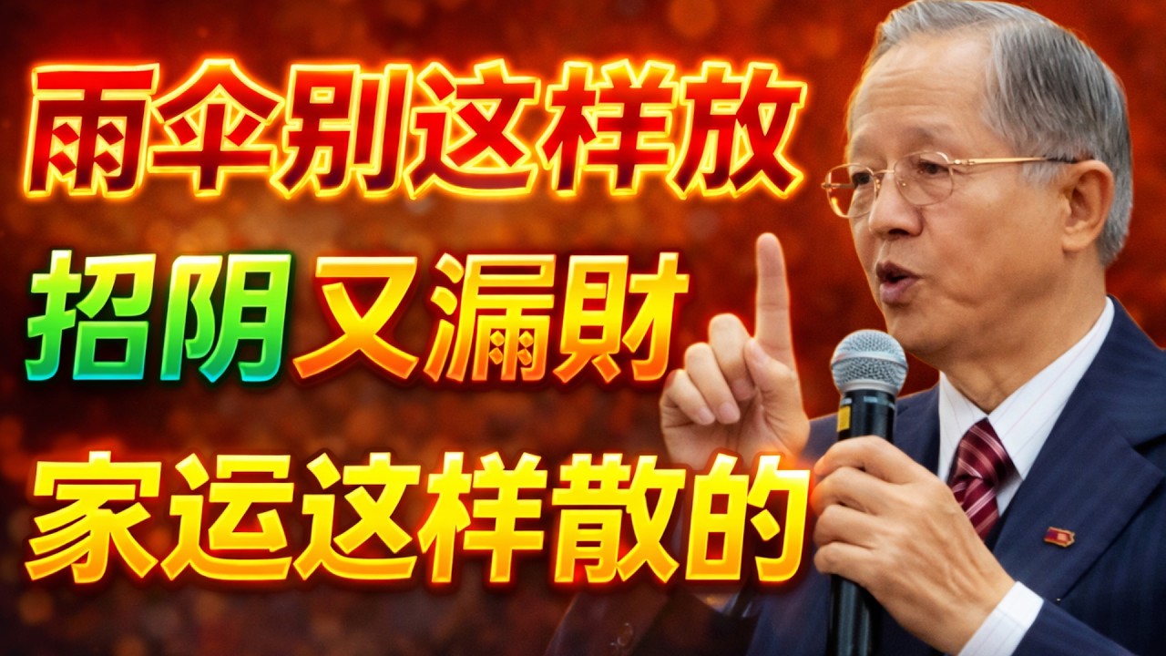 雨傘萬萬別放家裡「這6處」，這不是嚇你，放錯了家運必散！再忙也要花5分鐘看看，別拿全家運勢開玩笑！  #人生智慧 #命理 #哲學 #曾仕強 #易經 #正能量