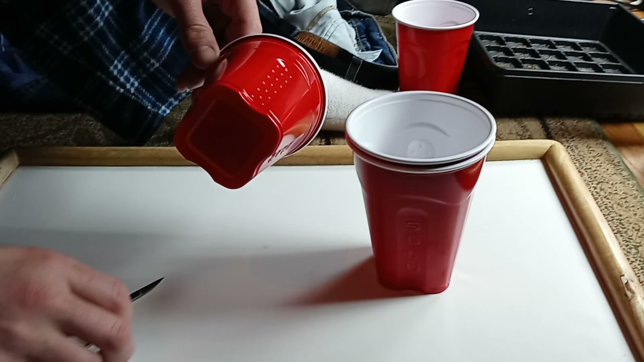 Easy solo cup drainage holes