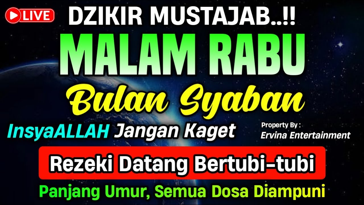 DZIKIR MALAM RABU MUSTAJAB.! Pengampunan Dosa, insyaAllah Rezekimu Mengalir Deras | DZIKIR MALAM