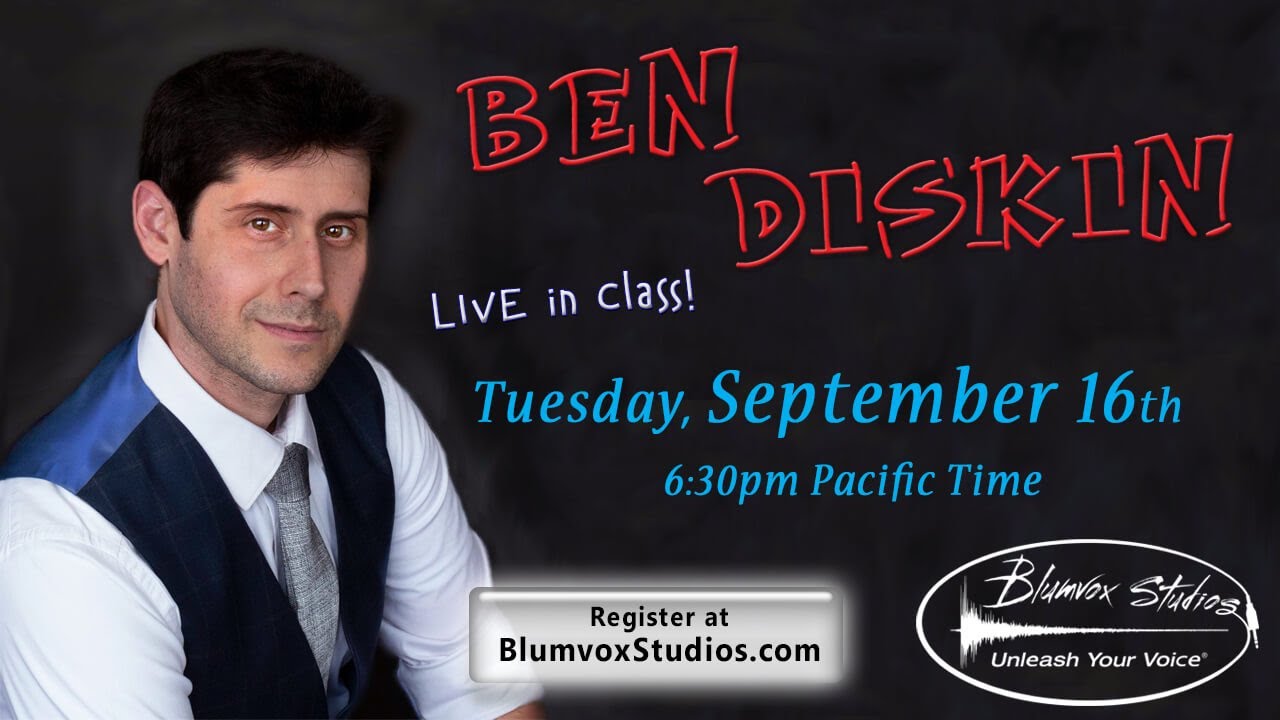 Ben Diskin at Blumvox Studios! - Tuesday September 16th, 2025