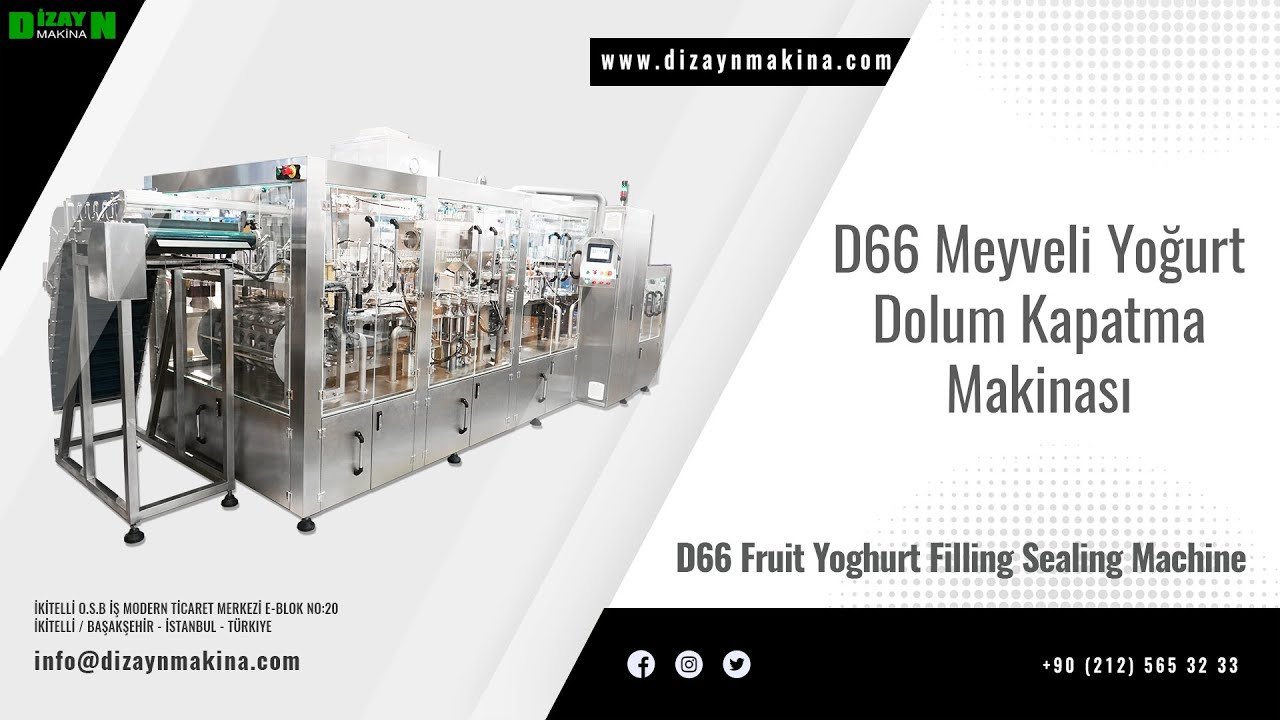 MEYVELİ YOĞURT DOLUM OTOMATİK ROBOT PAKETLEME MAKİNASI - D66 NO 261021-2