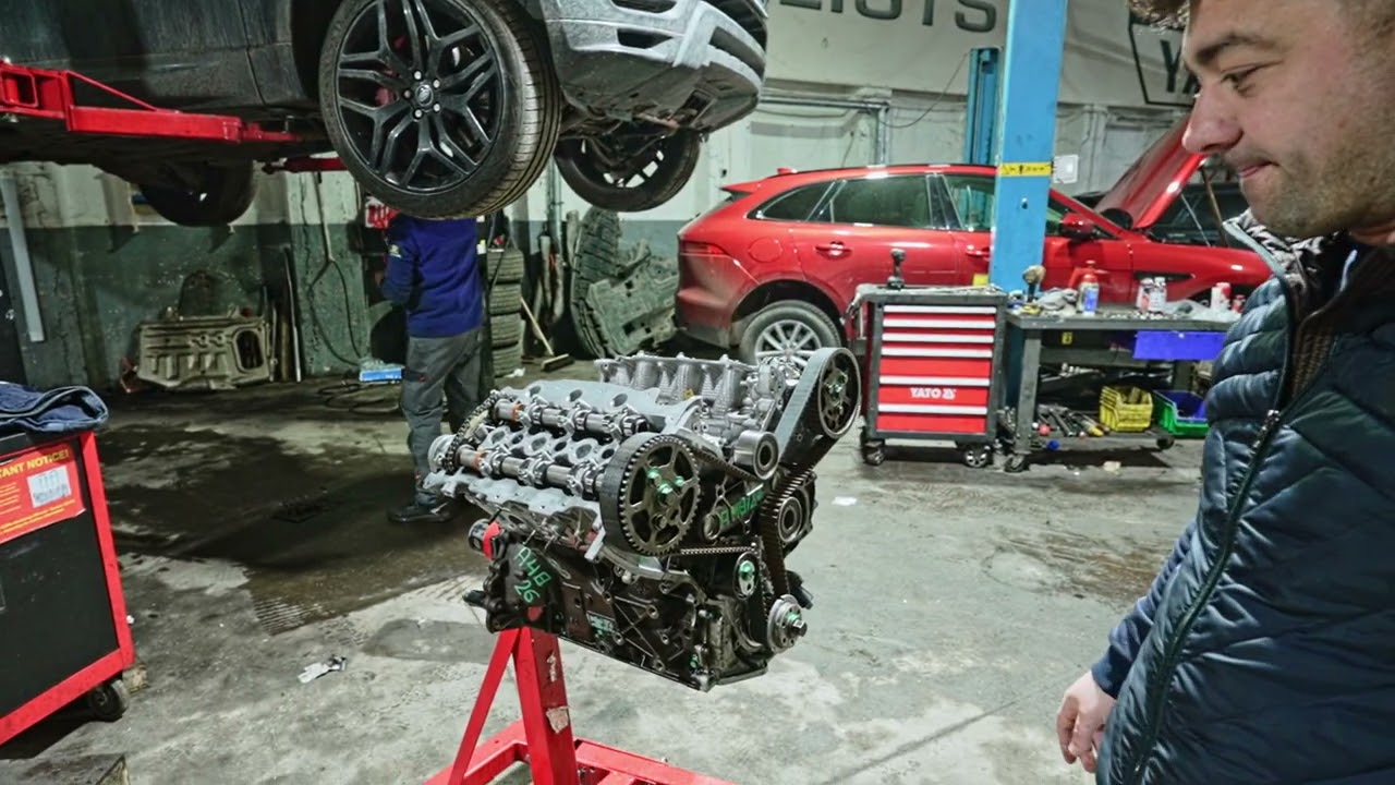 Inlocuire motor eficienta Range Rover L405 3.0 diesel v6 Gen 2  Euro 6 cu motorul demontat 