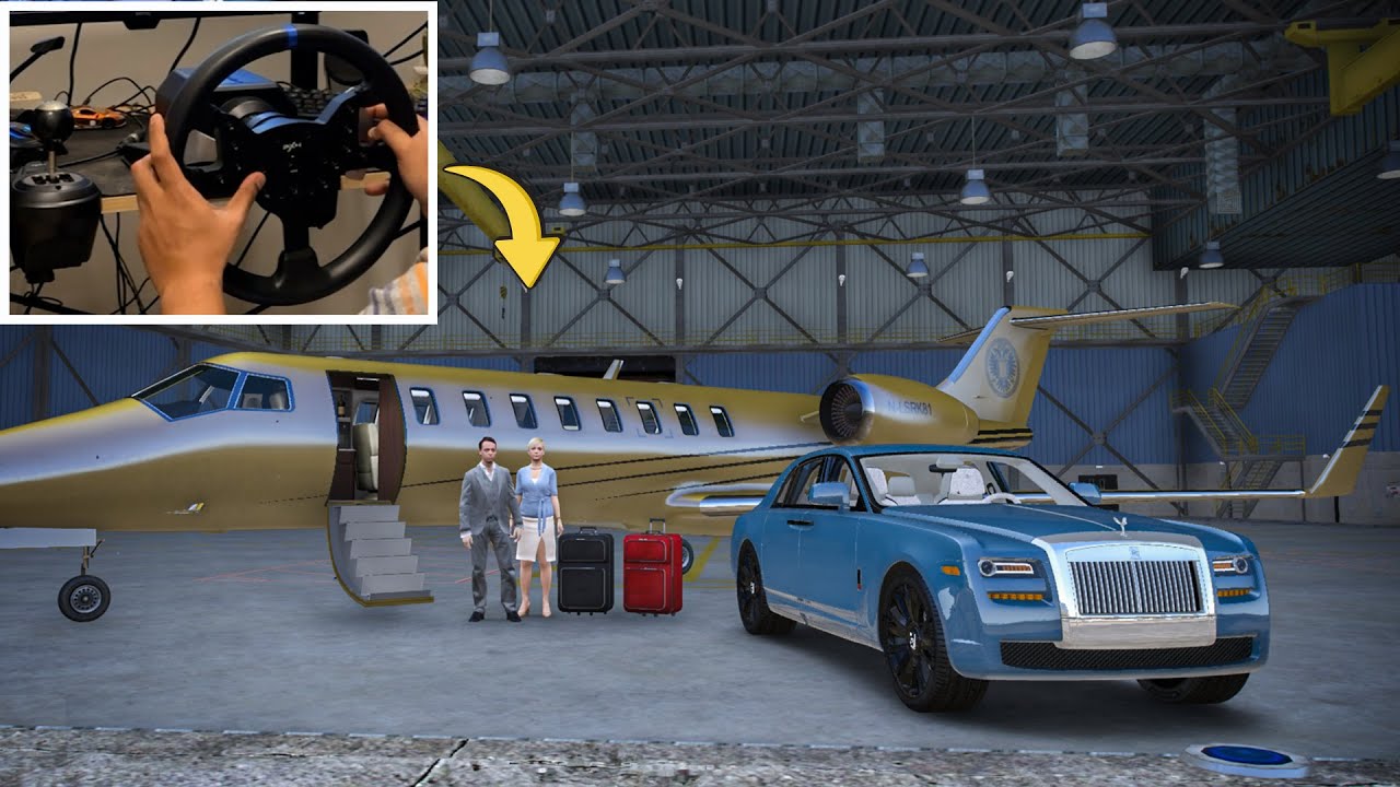 GTA 5 - Luxury Private Taxi Job with Rolls-Royce Ghost | Steering Wheel Gameplay