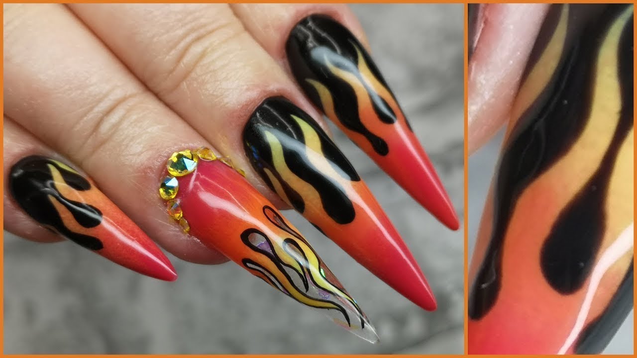 🔥HOW TO SPONGE WITH GEL POLISH - HOTROD DESIGN🔥