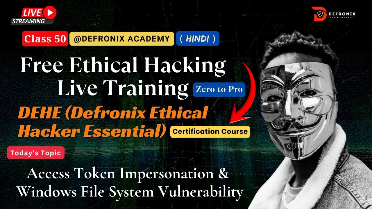 Day-50 Access Token Impersonation & Windows File System Vulnerability - Free DEHE Course [ Hindi ]