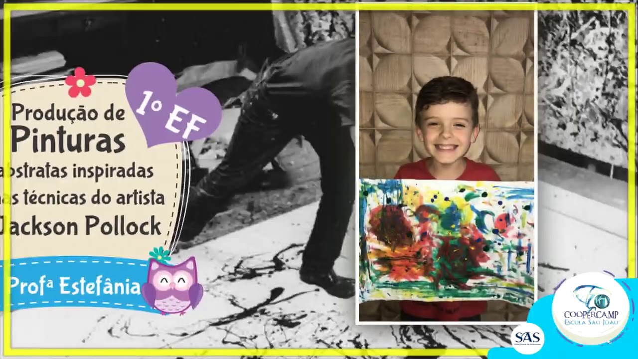Pinturas Jackson Pollock - 1&ordm; EF - Prof&ordf; Estef&acirc;nia