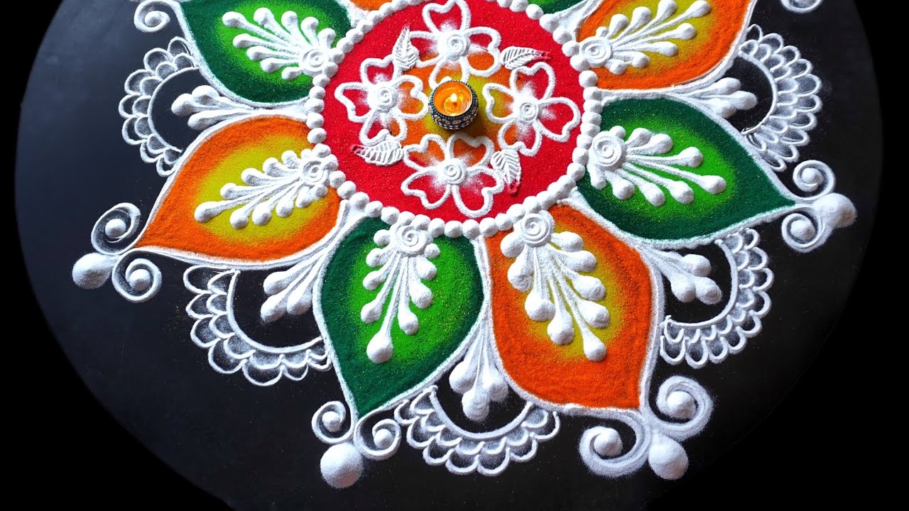 Big, Attractive and Easy Sanskar Bharti Rangoli Design for Diwali 🪔
