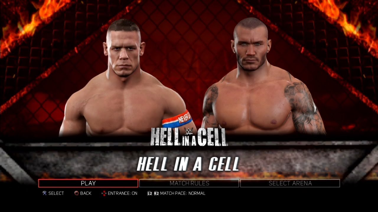 WWE 2K17 PS3 - John Cena VS Randy Orton - Hell in a Cell