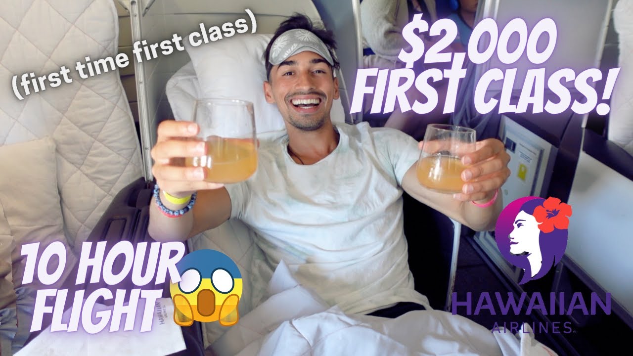 Мой 10-часовой прямой перелет ПЕРВЫМ КЛАССОМ авиакомпании Hawaiian Airlines с Гавайев в Орландо з...