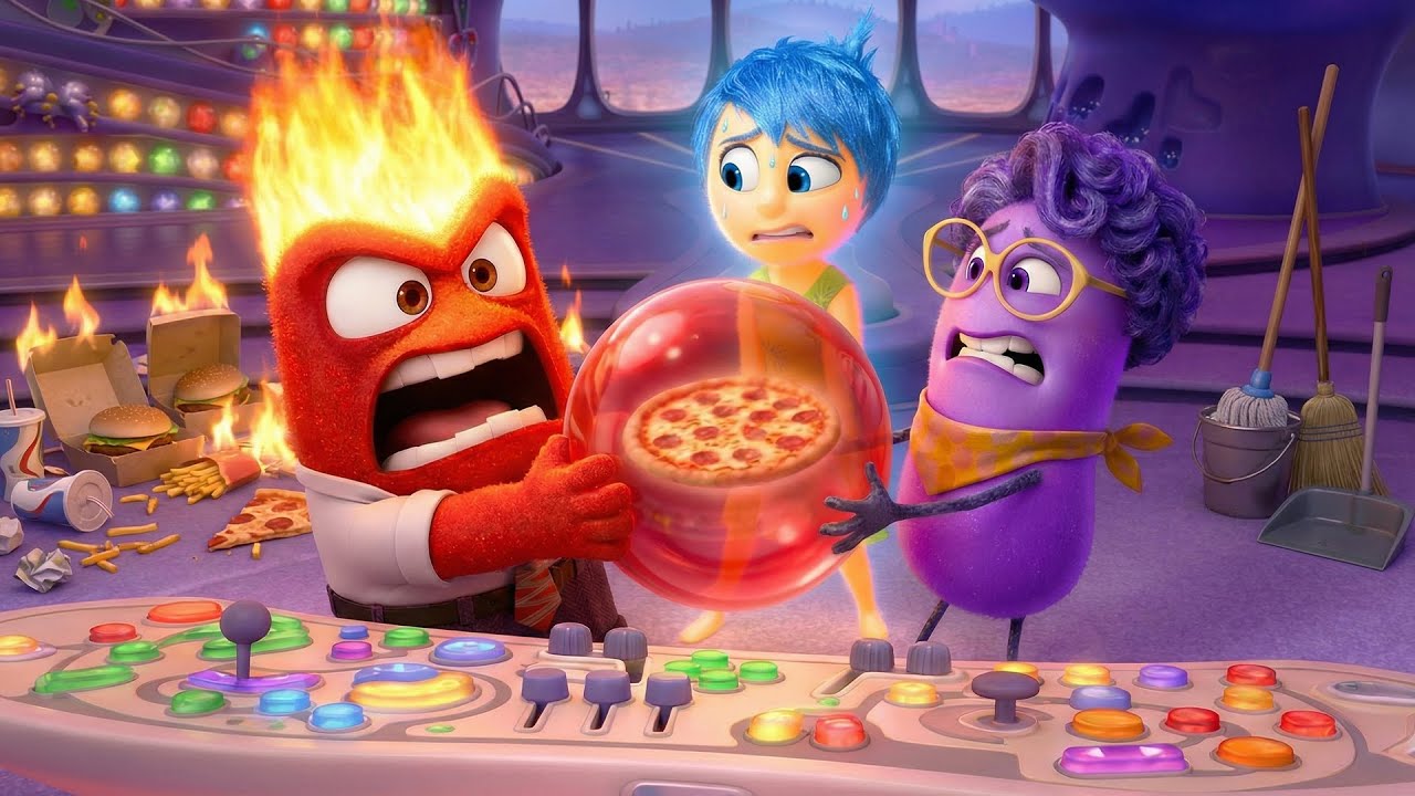 Anger Loses Control Over the Pizza Inside Out Funny Moment 🍕🔥 | Inside Out Animation