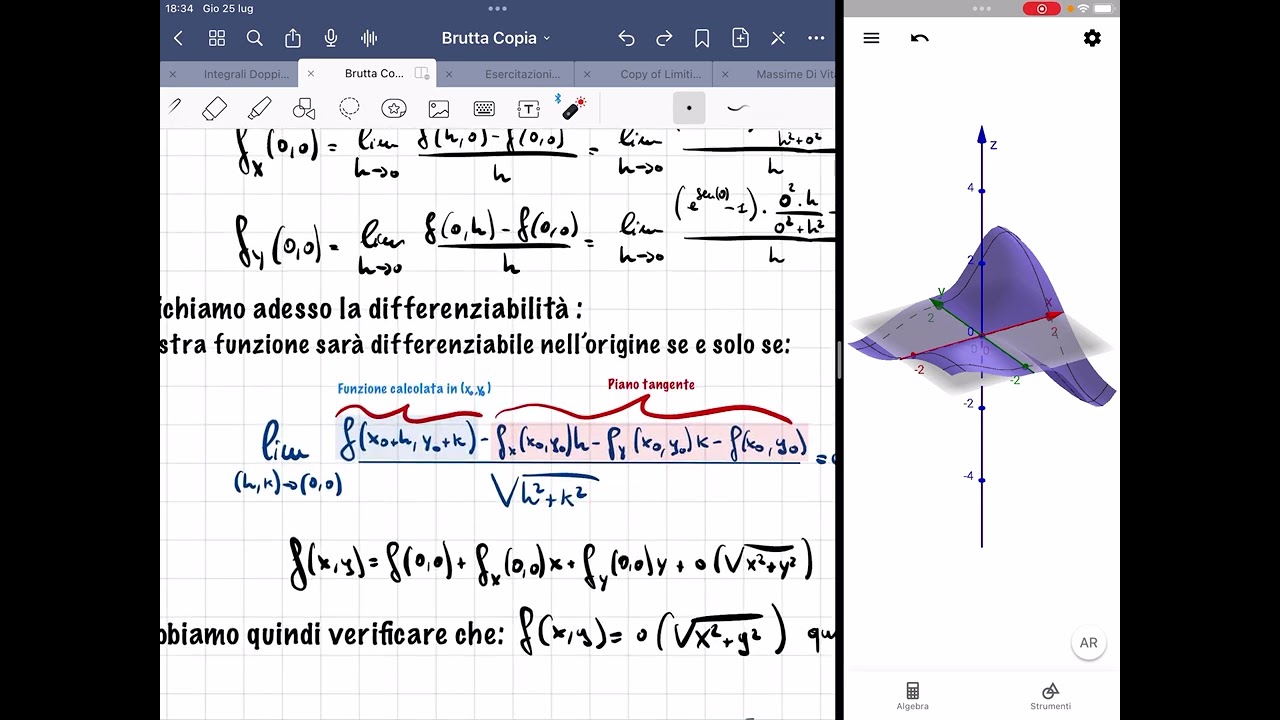 Mai così facile. Differenziabilità di una funzione in due variabili. Esercizio 4.