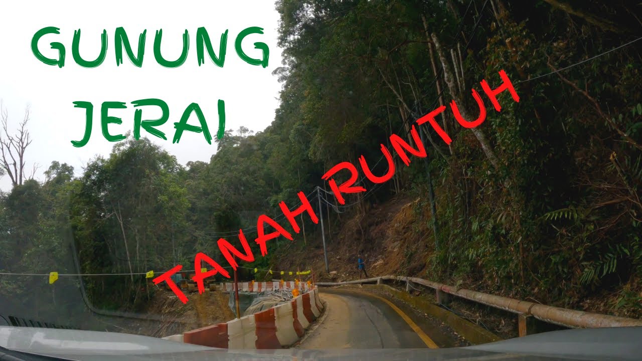 Tanah Runtuh di Gunung Jerai menyebabkan Jalan Rosak. First Time Driving Up Gunung Jerai.