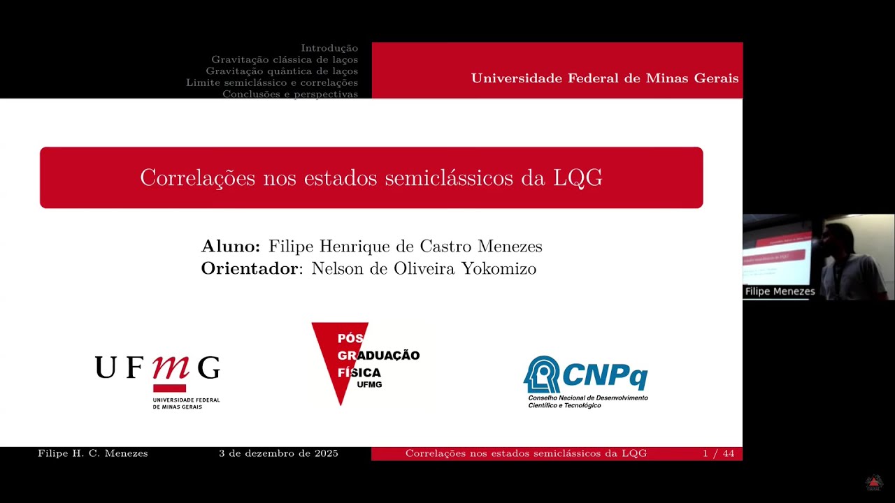 Correlações nos estados semiclássicos da LQG - Defesa da tese e conclusão do doutorado