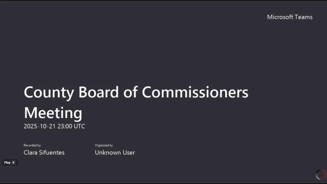October 21, 2025 Olmsted County Board Meeting