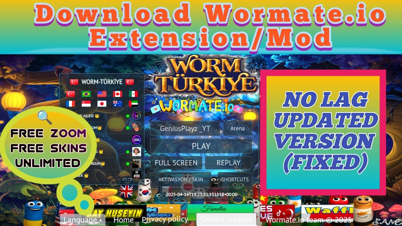 How To Add Worm-Turkiye Extensions in Wormate.io | Unlimited Zoom Hack | Wormate io Mod Apk #wormate