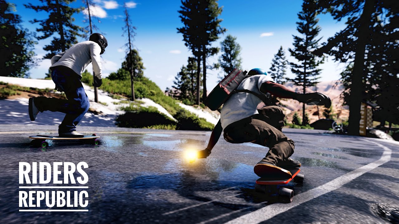 Riders Republic Longboard Riding co-op free Rome immersive gameplay