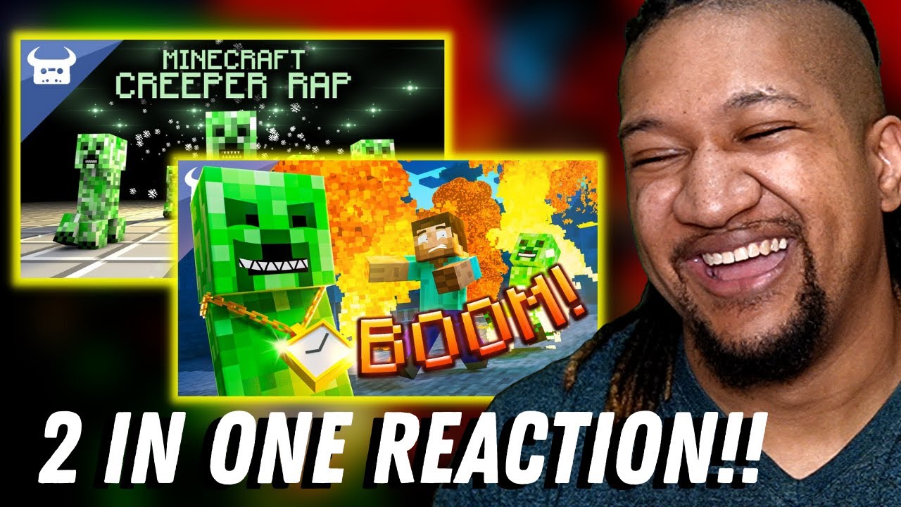 Двойная реакция! | MINECRAFT CREEPER RAP + REMIX! | Дэн Булл | КОНЕЦ A