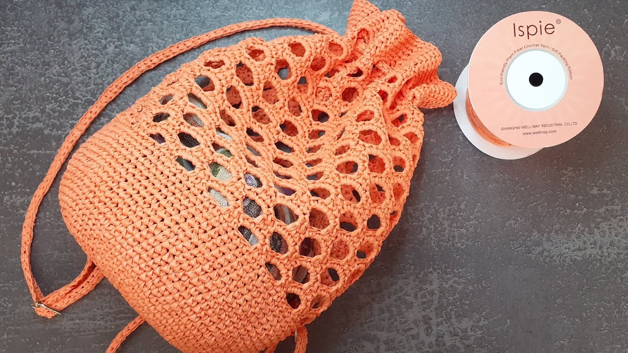 Mochila de crochet. Bolso de ganchillo (crochet) fácil, bolso de verano, playa. Tutorial paso a paso
