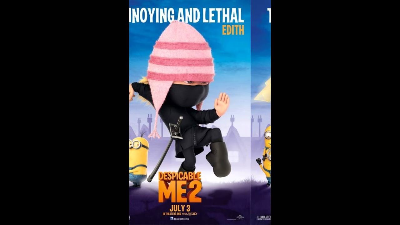 The Despicable Me, Despicable Me 2, and Minions Movie Posters