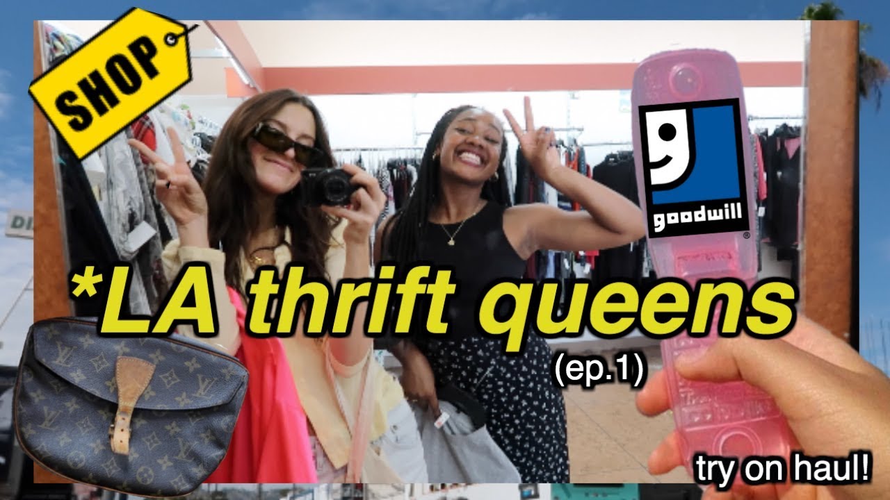 A Day of Summer Thrifting in LA (try on haul + HOT designer finds!)