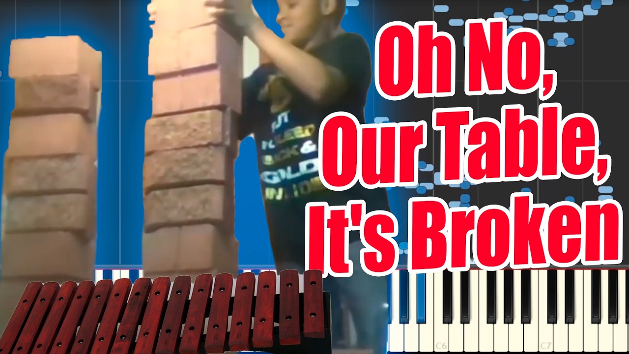 Oh No, Our Table It's Broken but it's Xylophone MIDI (Auditory Illusion) |  Xylophone sound