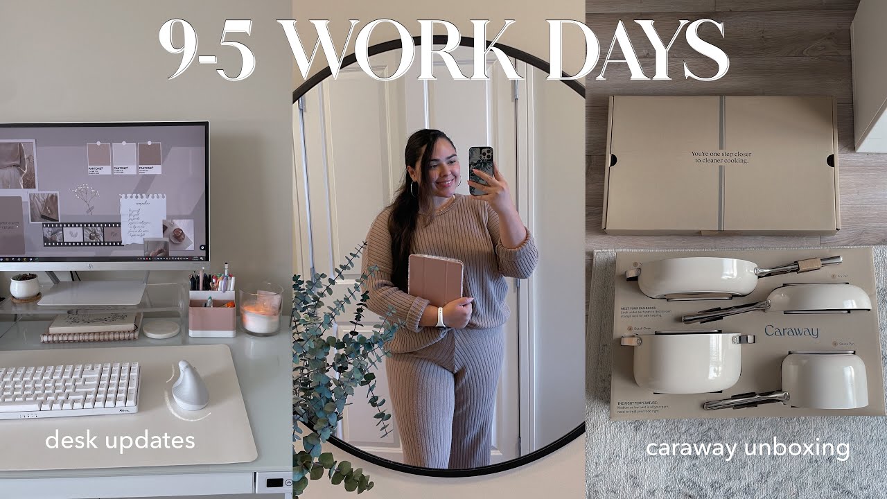 9-5 WORK DAYS | desk updates, busy season as an economist, unboxings & more!