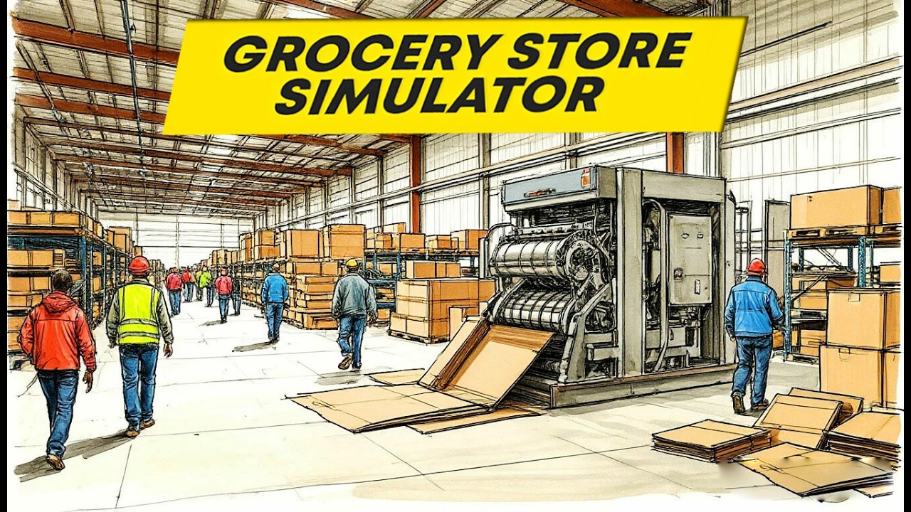 Расширяем склад и перерабатываем картон! Grocery Store Simulator