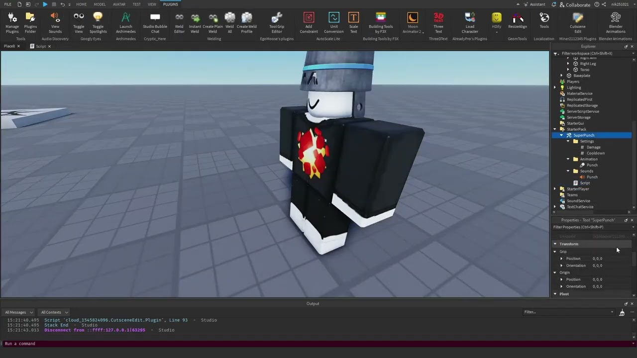 Как сделать способности с помощью tool | Roblox studio